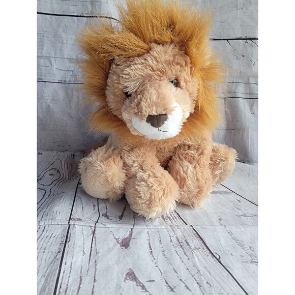 Lion Stuffed Animal Plush 10in Tall Aurora Soft Hard Nose - Picture 1 of 7